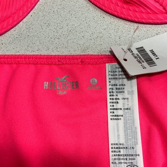 Hollister Neon Pink Ribbed Bikini XLARGE &LARGE CURVY (different sizes) - Picture 11 of 13